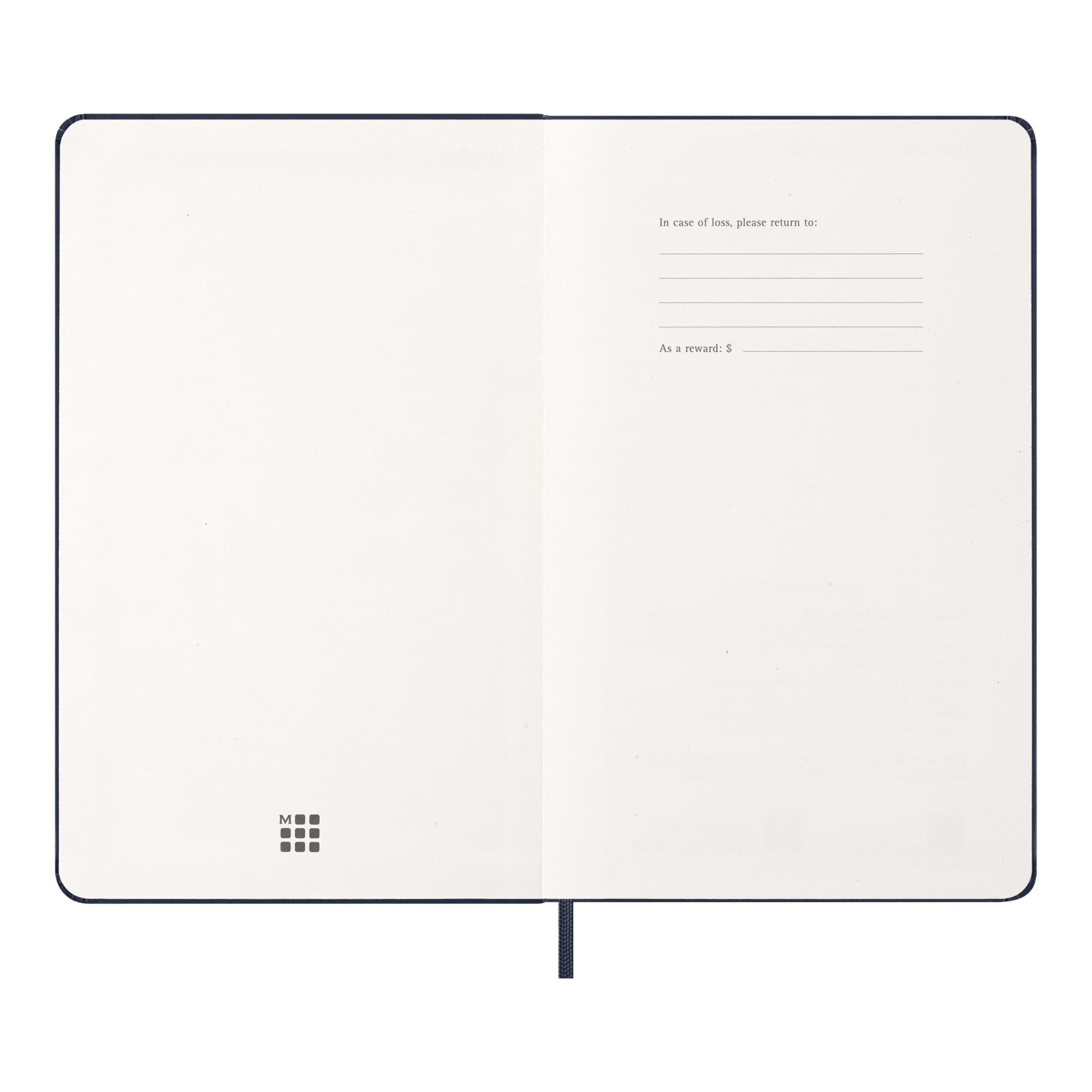 Imagen 3 de Agenda large 2027 día página tapa dura Moleskine azul zafiro en inglés Azul