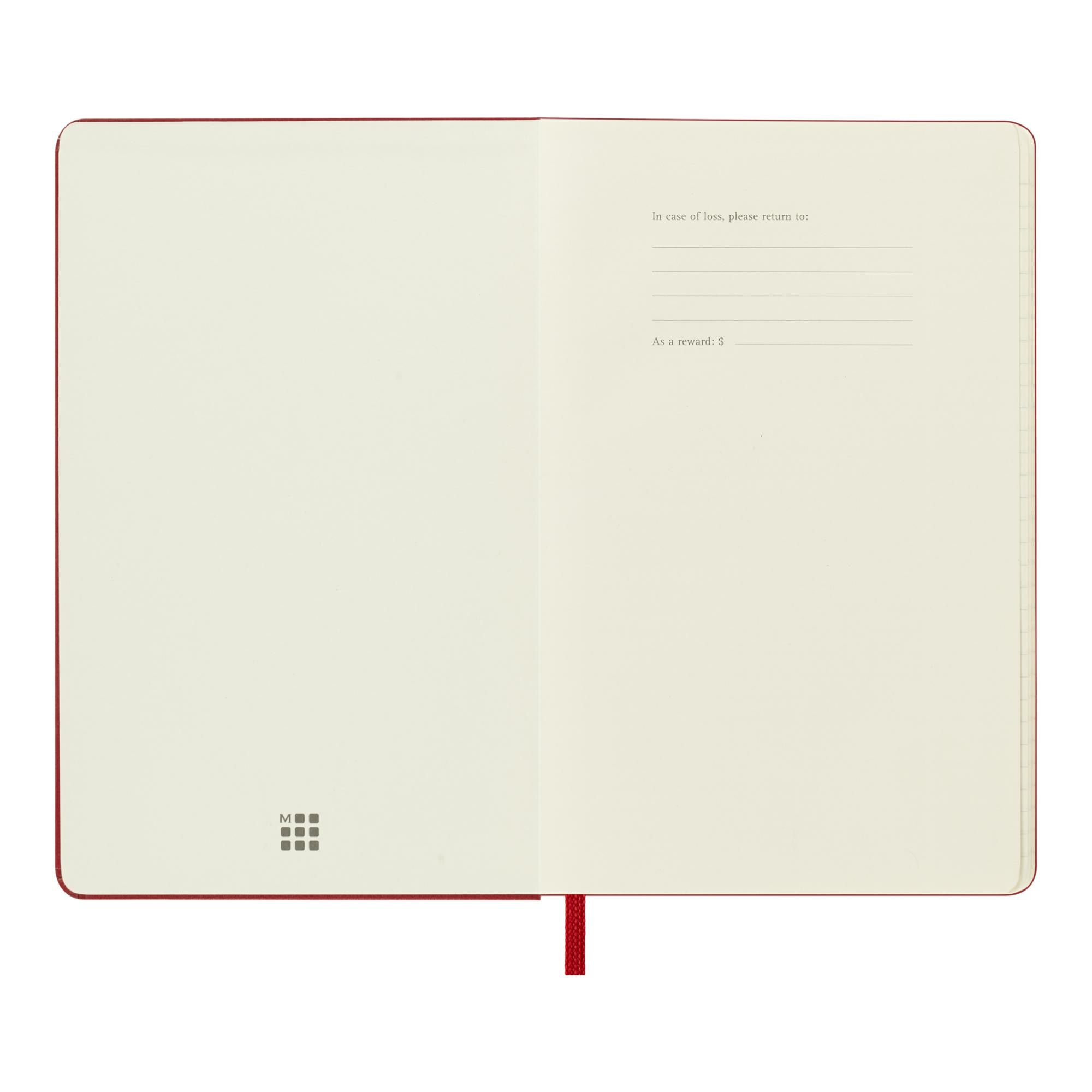 Agenda Classic 2027 de bolso Agenda diária, capa dura, 12 meses, Vermelho Escarlate Vermelho-3