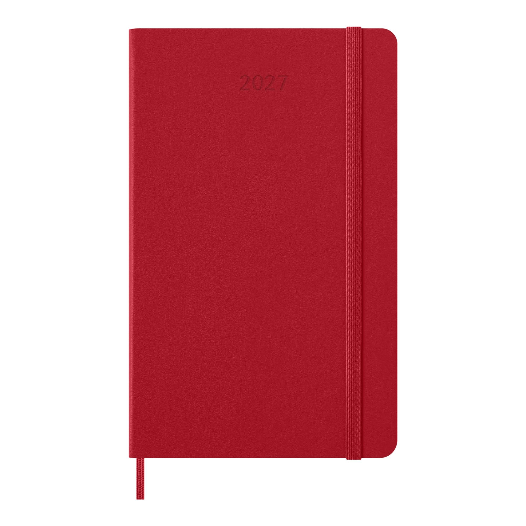 Agenda large 2027 día página tapa dura Moleskine rojo en inglés Rojo-2
