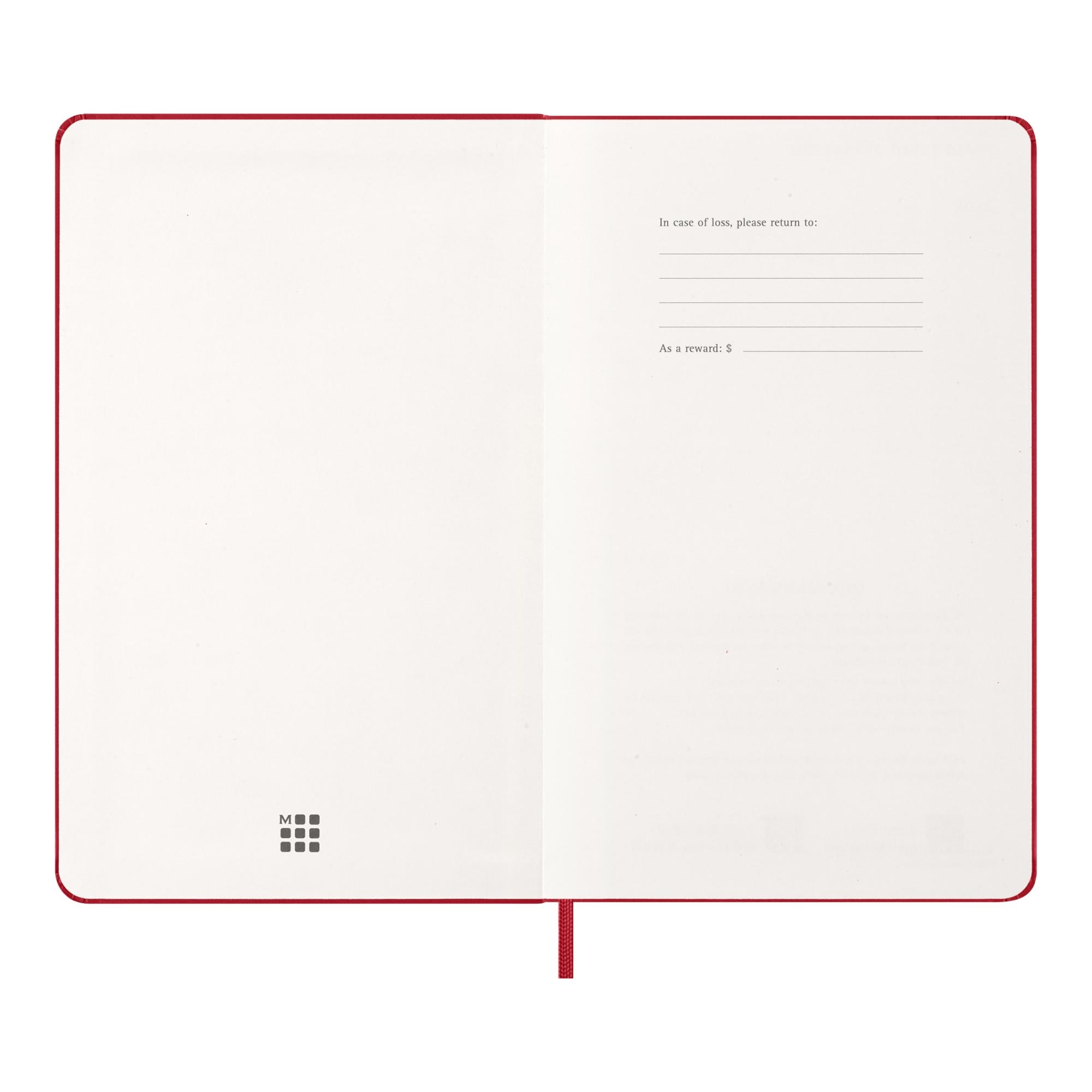 Agenda large 2027 día página tapa dura Moleskine rojo en inglés Rojo-3