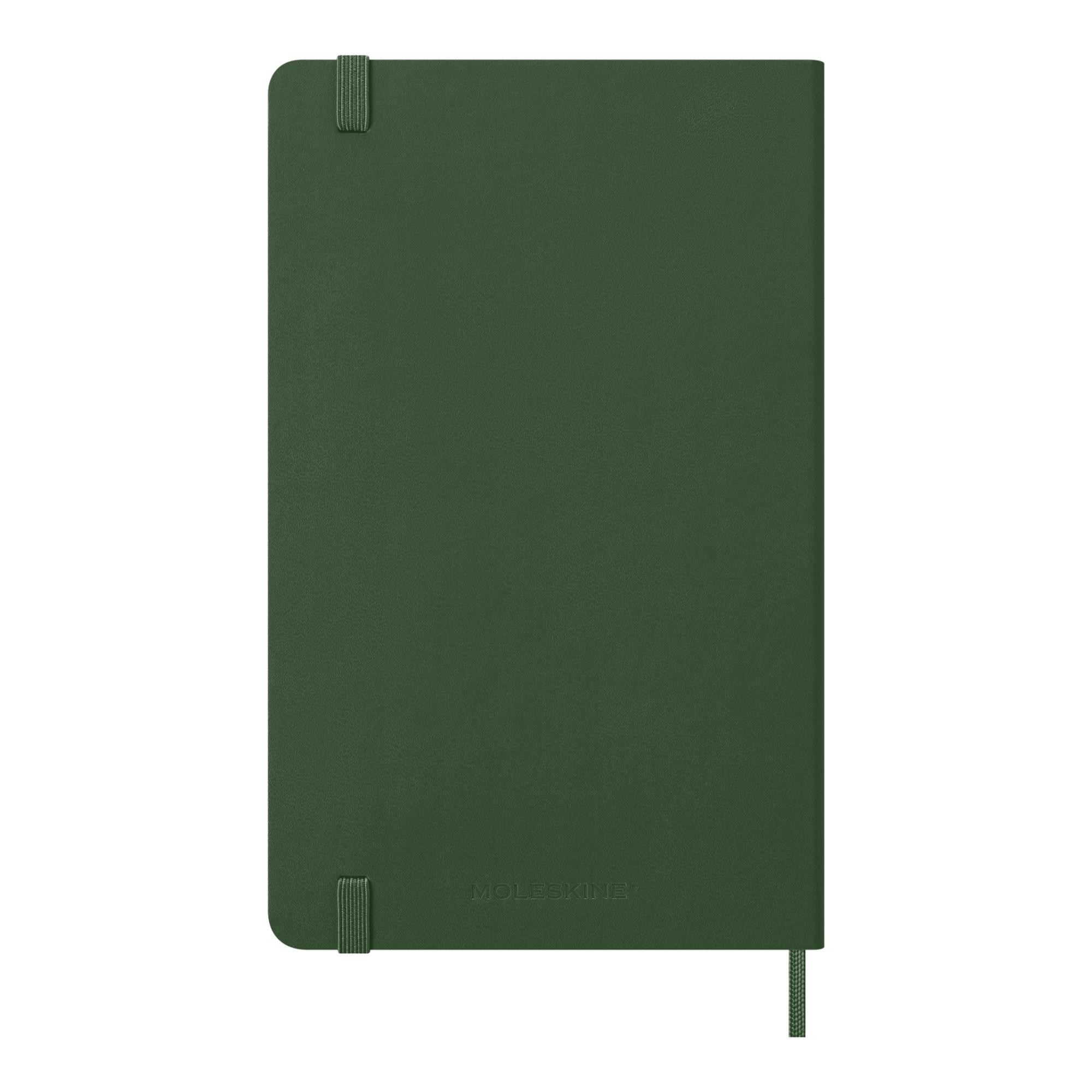 Agenda large 2027 día página tapa dura Moleskine verde mirto en inglés Verde-7