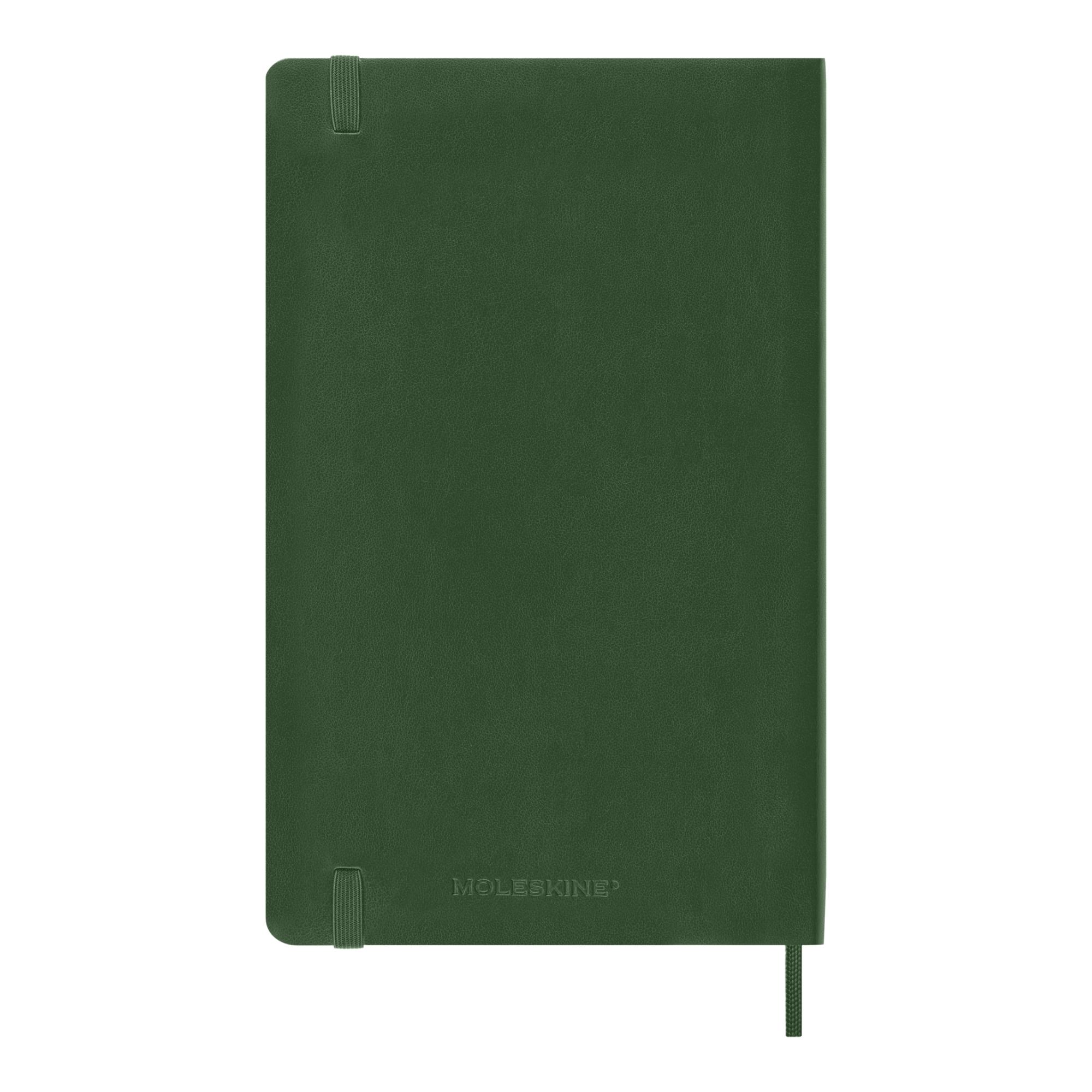 Agenda large 2027 día página tapa blanda Moleskine verde mirto en inglés Verde-7