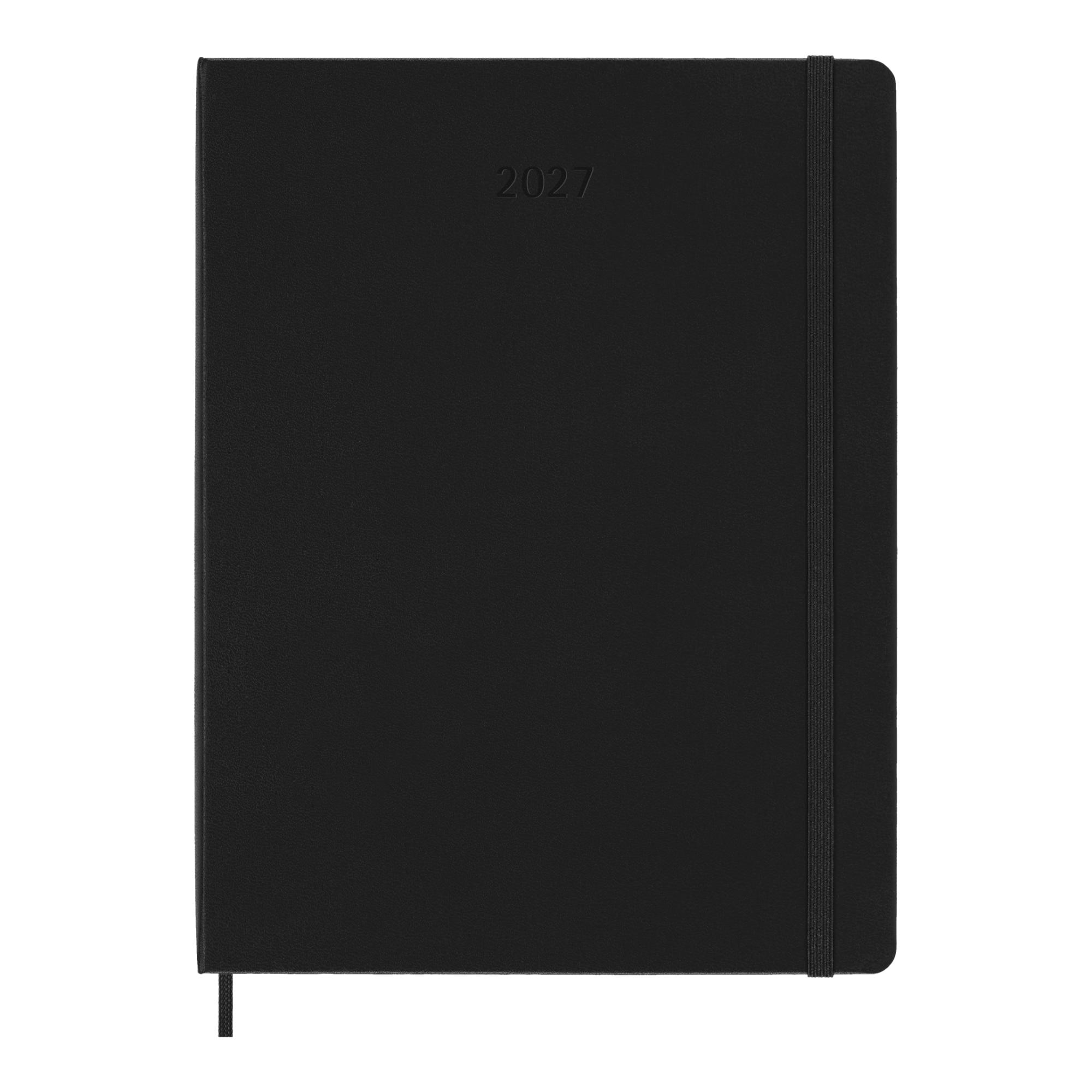 Imagen 2 de Agenda extralarge 2027 semana vista vertical pro tapa dura Moleskine negro en inglés Negro