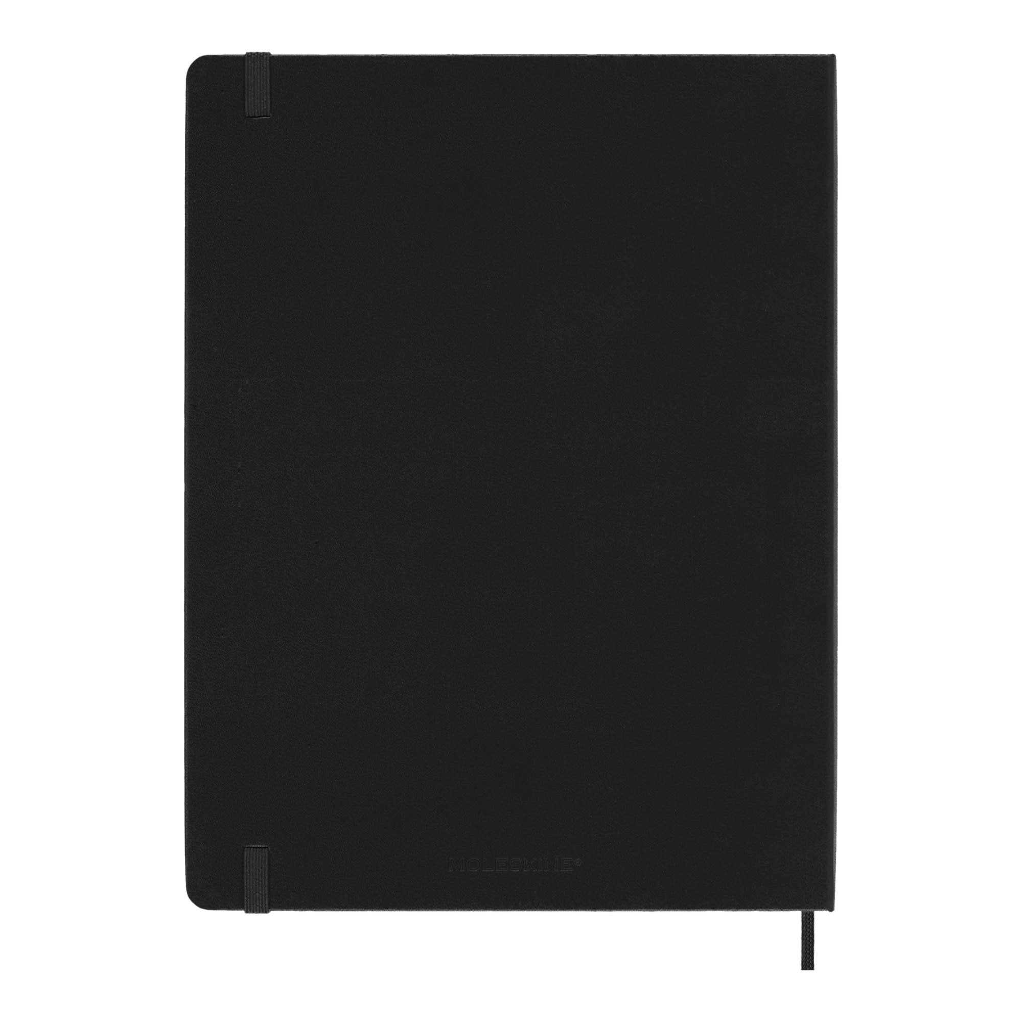 Imagen 8 de Agenda extralarge 2027 semana vista vertical pro tapa dura Moleskine negro en inglés Negro