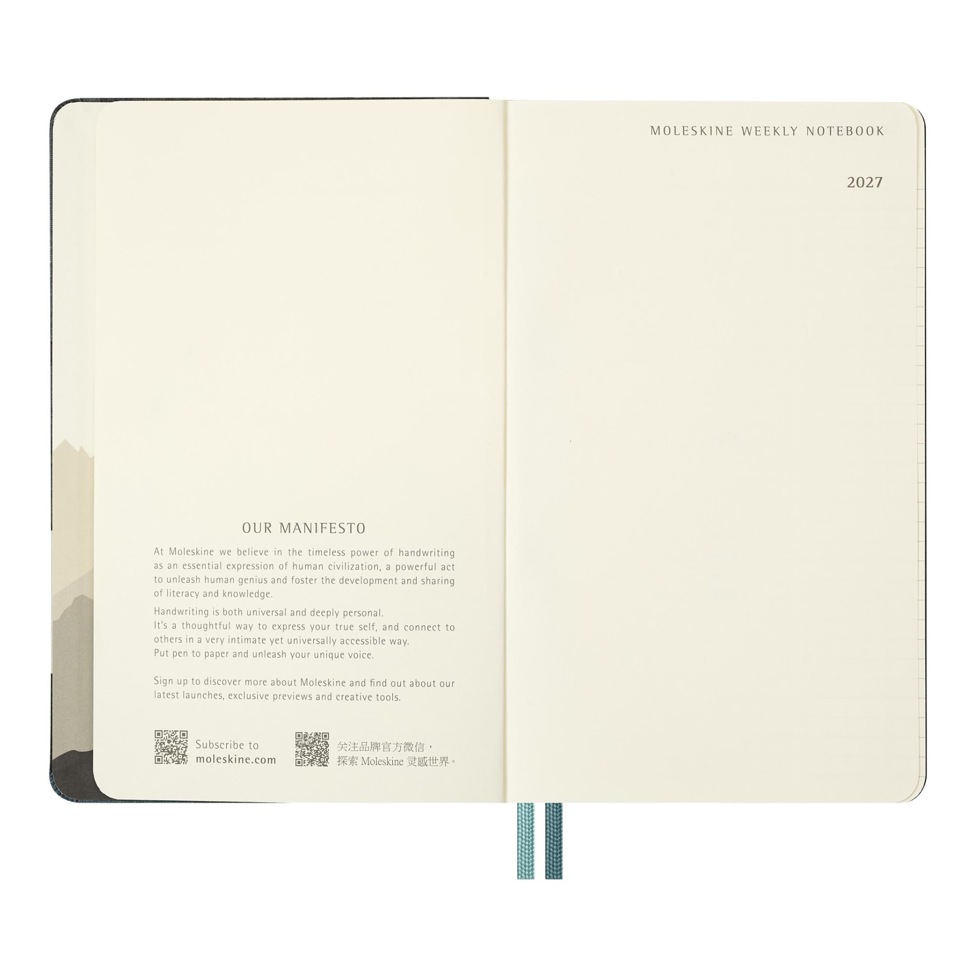 Agenda large 2027 semana vista tapa dura Señor de los Anillos  Moleskine muticolor en inglés Multicolor-3
