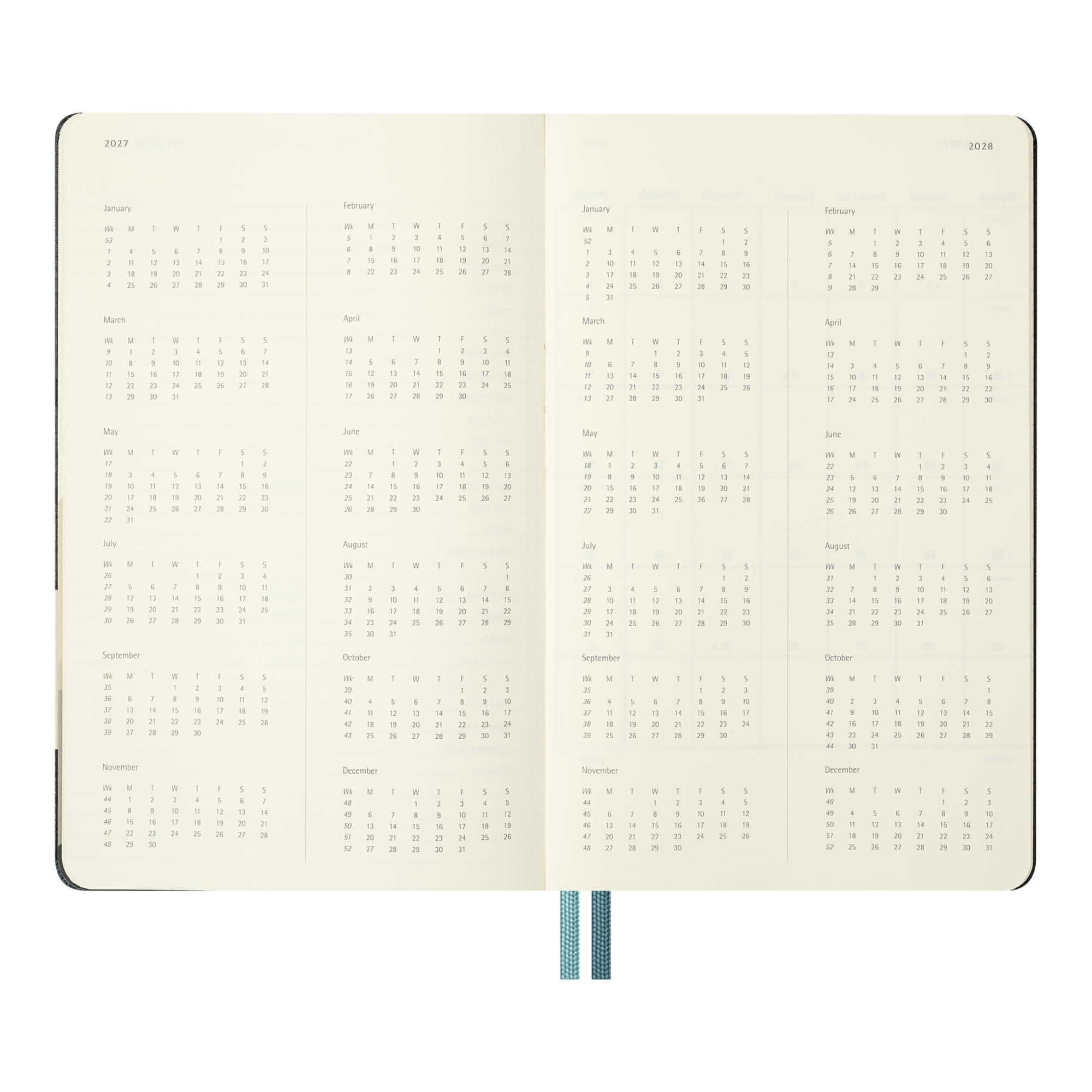 Agenda large 2027 semana vista tapa dura Señor de los Anillos  Moleskine muticolor en inglés Multicolor-7