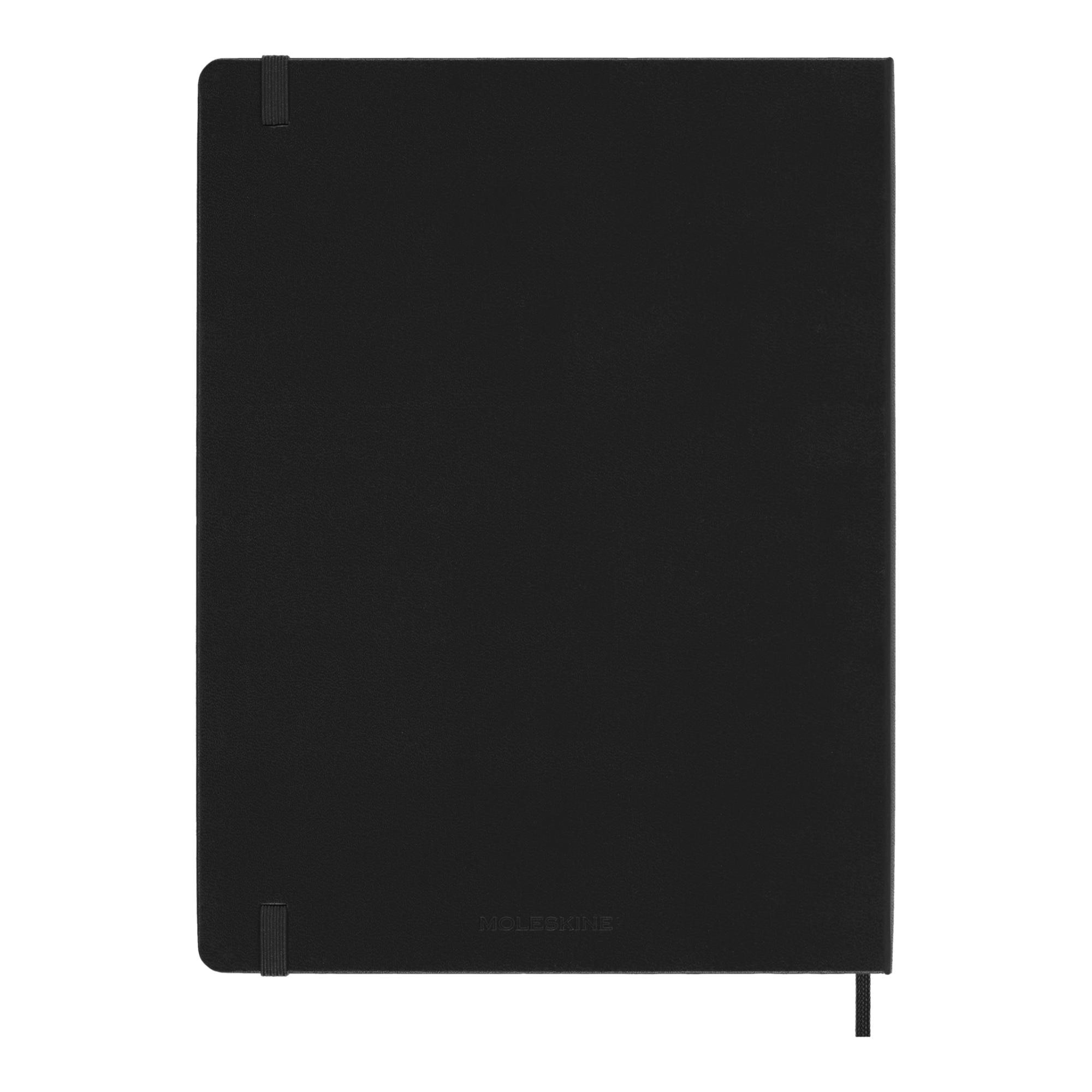 Agenda inteligente extragrande 2027 com visualização semanal, capa dura, Moleskine preta, em inglês Preto-6
