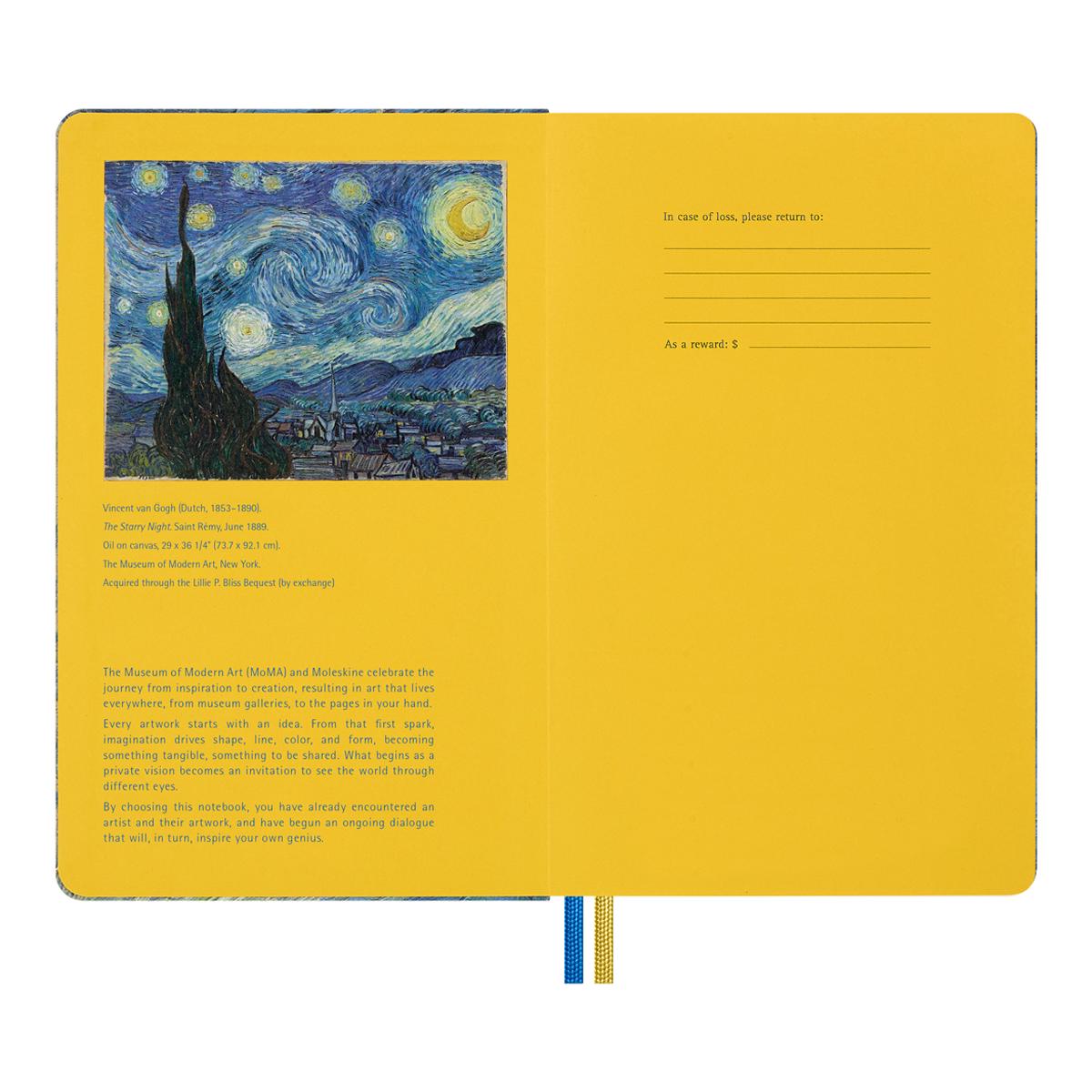 Agenda large 2027 semana vista MoMA Van Gogh Moleskine en inglés Multicolor-4