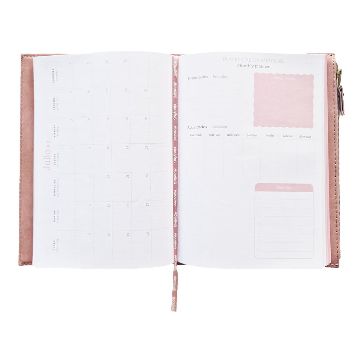 Agenda 2027 15x21 S.V. Boheme MOOVING Rosa / Branco-2