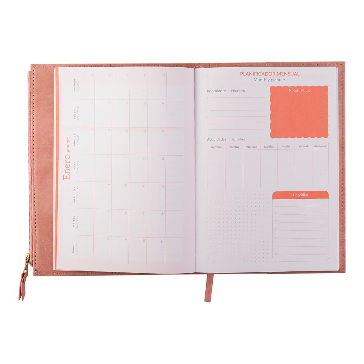 Agenda 2027 15x21 S.V. Boheme MOOVING Rosa / Branco-4
