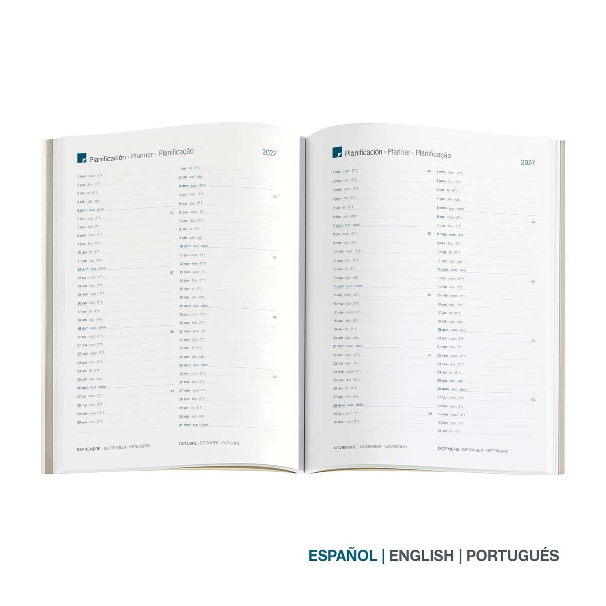Imagen 4 de Agenda Plus Semana Vista Bold Flowers 2027 Miquelrius Multicolor