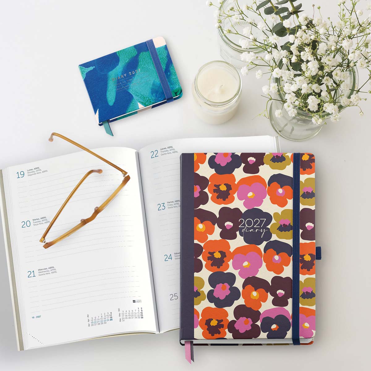 Imagen 10 de Agenda Plus Semana Vista Bold Flowers 2027 Miquelrius Multicolor