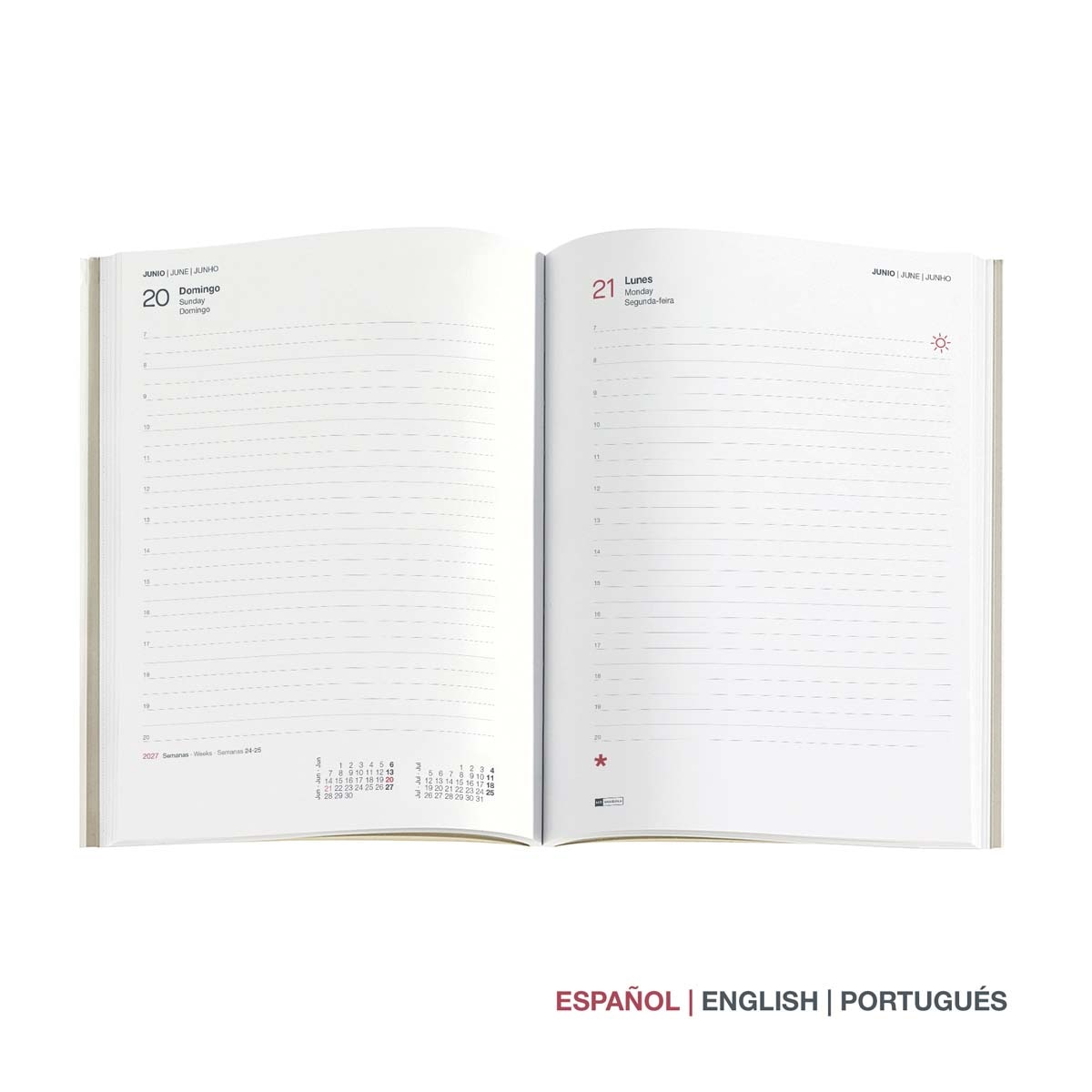 Agenda Plus 1 día por página Luxor Flexible Azul 2027 Miquelrius Azul-2
