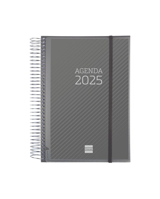 Agenda ano 2025 Espiral Personalizable E10-155x212 mm 1 día página Finocam multicolor Multicolor-1