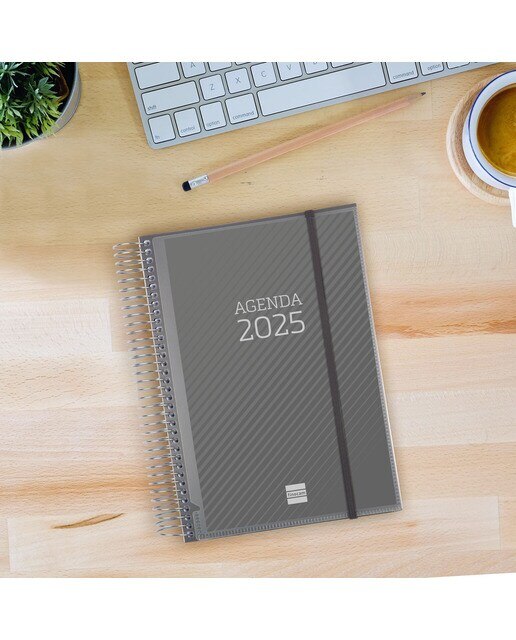 Agenda ano 2025 Espiral Personalizable E10-155x212 mm 1 día página Finocam multicolor Multicolor-2