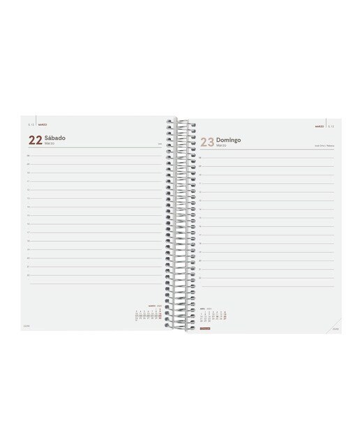 Agenda ano 2025 Espiral Personalizable E10-155x212 mm 1 día página Finocam multicolor Multicolor-5