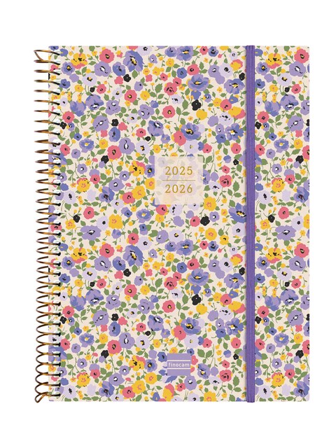 Imagen 0 de Agenda 18 meses julio 2025-diciembre 2026 espiral E10-155x212 mm semana vista horizontal Girl Finocam internacional multilingüe