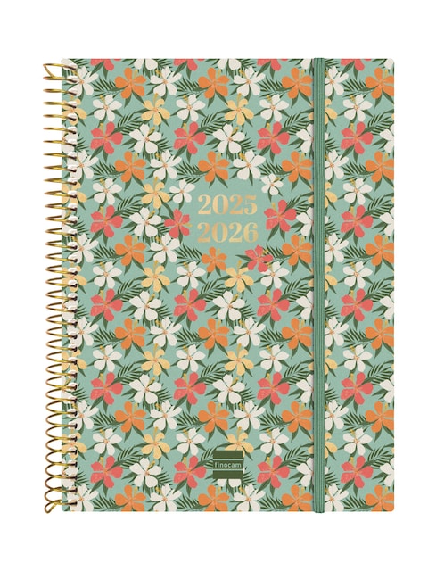 Imagen 0 de Agenda 18 meses julio 2025-diciembre 2026 espiral E10-155x212 mm semana vista horizontal Daisy Finocam internacional multilingüe
