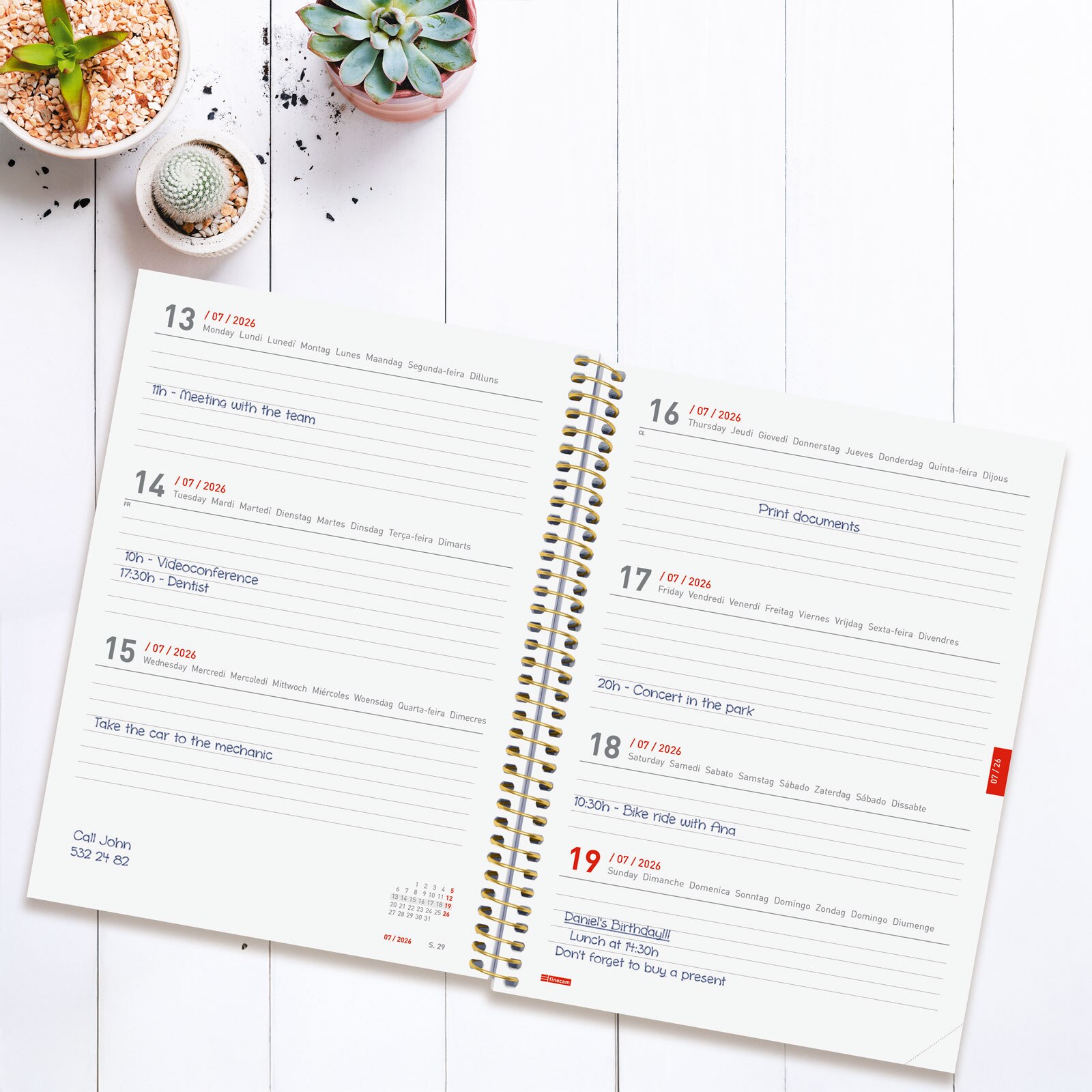Finocam – Agenda Minimal 18 Mois 2024-2025 Semaine Sur 2 Pages Presentation Horizontale Juillet 2024 Decembre 2025 18 Mois Pretty International