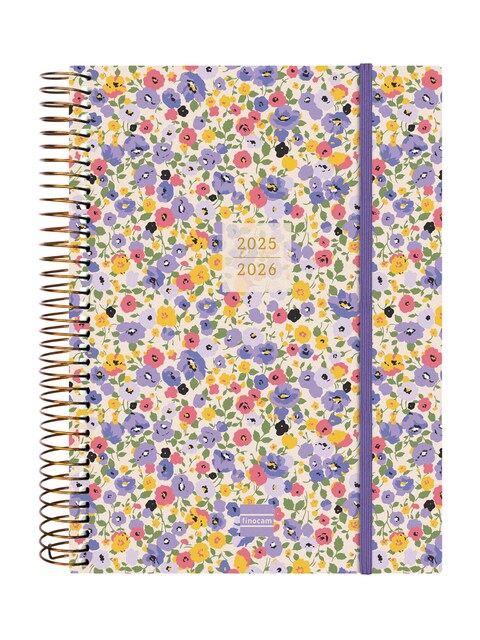 Imagen 0 de Agenda 18 meses julio 2025-diciembre 2026 espiral E10-155x212 mm 2 días página Girl Finocam internacional multilingüe
