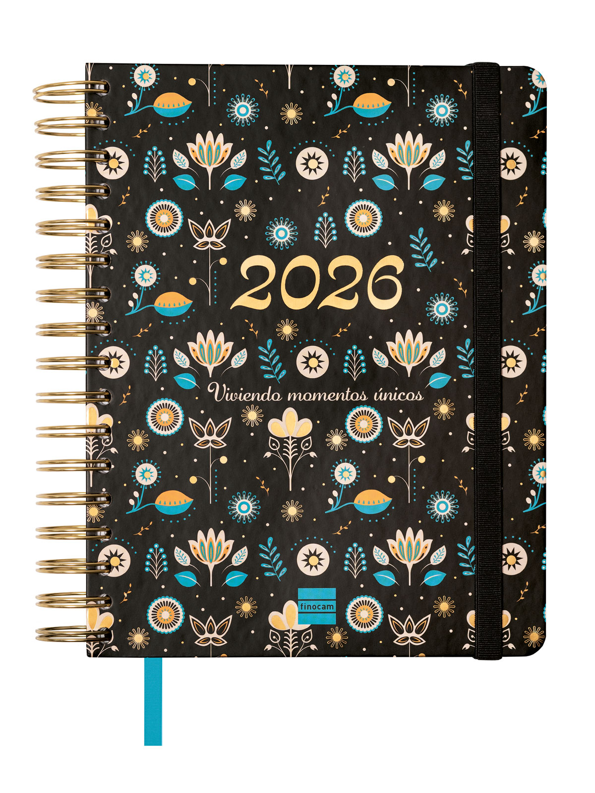 Imagen 0 de Agenda 16 meses septiembre 2025-diciembre 2026 Vitae 1/4-155x217 mm semana vista horizontal Finocam negro