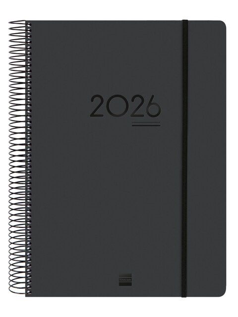 Imagen 0 de Agenda 16 meses septiembre 2025-diciembre 2026 Ikon E40-210x297 mm 1 día página Finocam negro internacional multilingüe