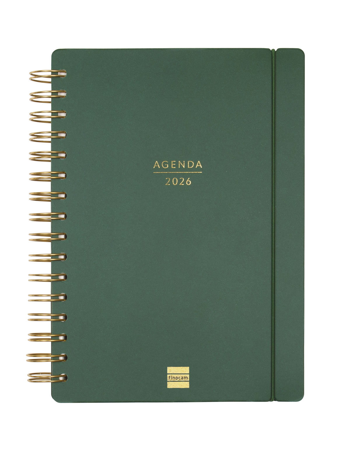 Agenda 16 meses septiembre 2025-diciembre 2026 Haiku E10-155x212 mm semana vista horizontal Finocam verde catalán Verde-1