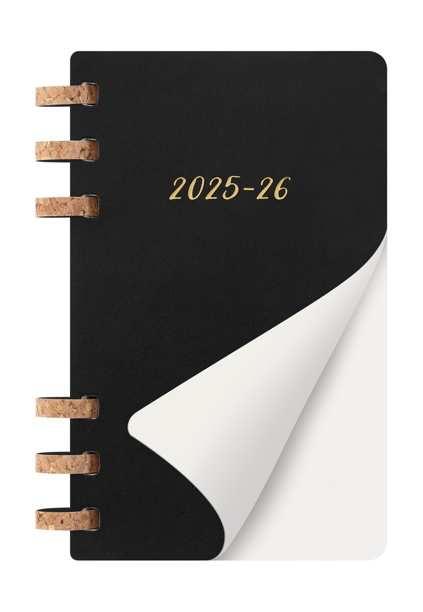 Agenda Académica 18 Meses 2025-26 Moleskine Espiral A5 Preto 2