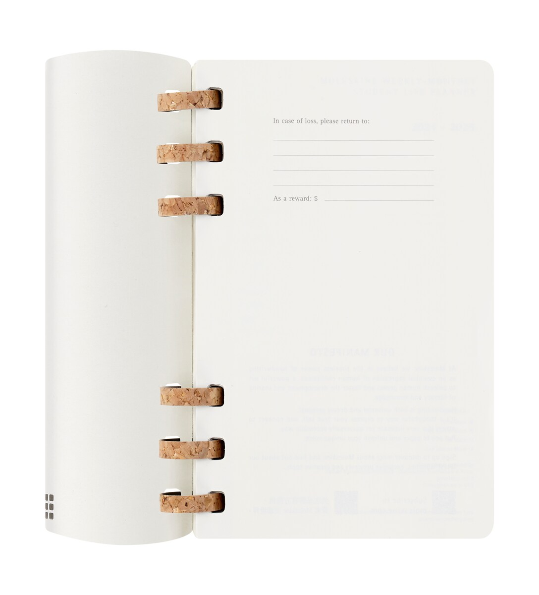 Agenda Académica 18 Meses 2025-26 Moleskine Espiral A5 Preto 3