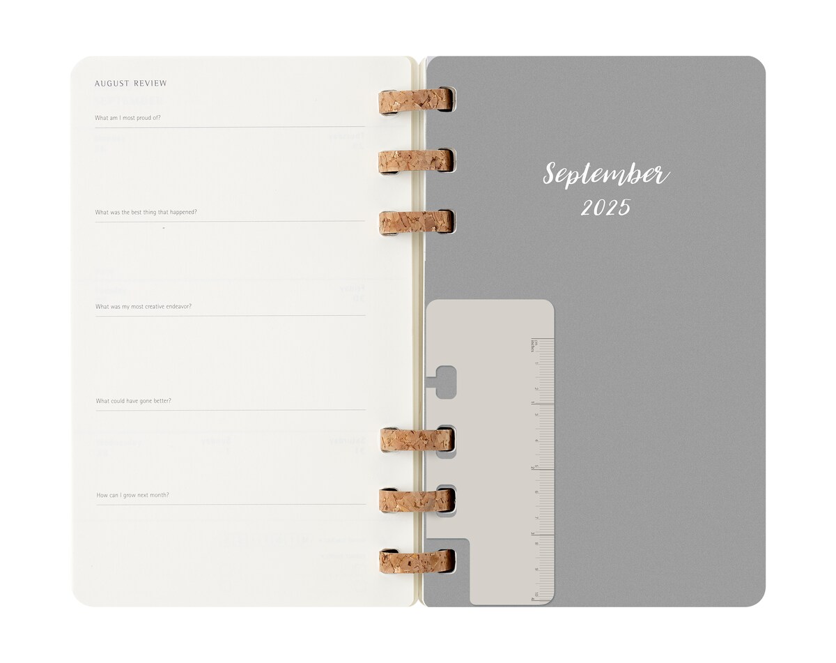 Agenda Académica 18 Meses 2025-26 Moleskine Espiral A5 Preto 4