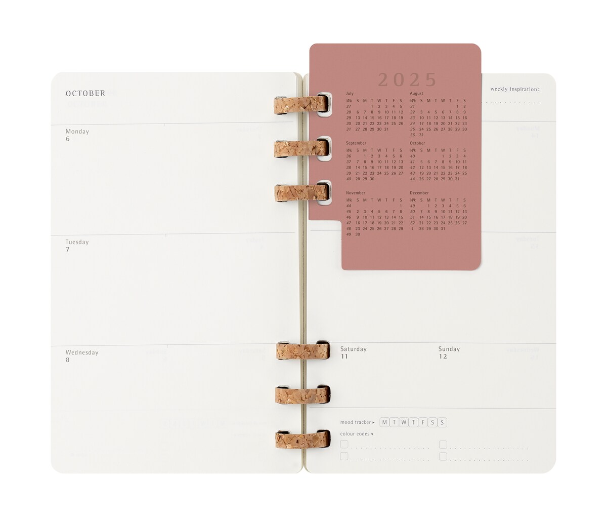 Agenda Académica 18 Meses 2025-26 Moleskine Espiral A5 Preto 6