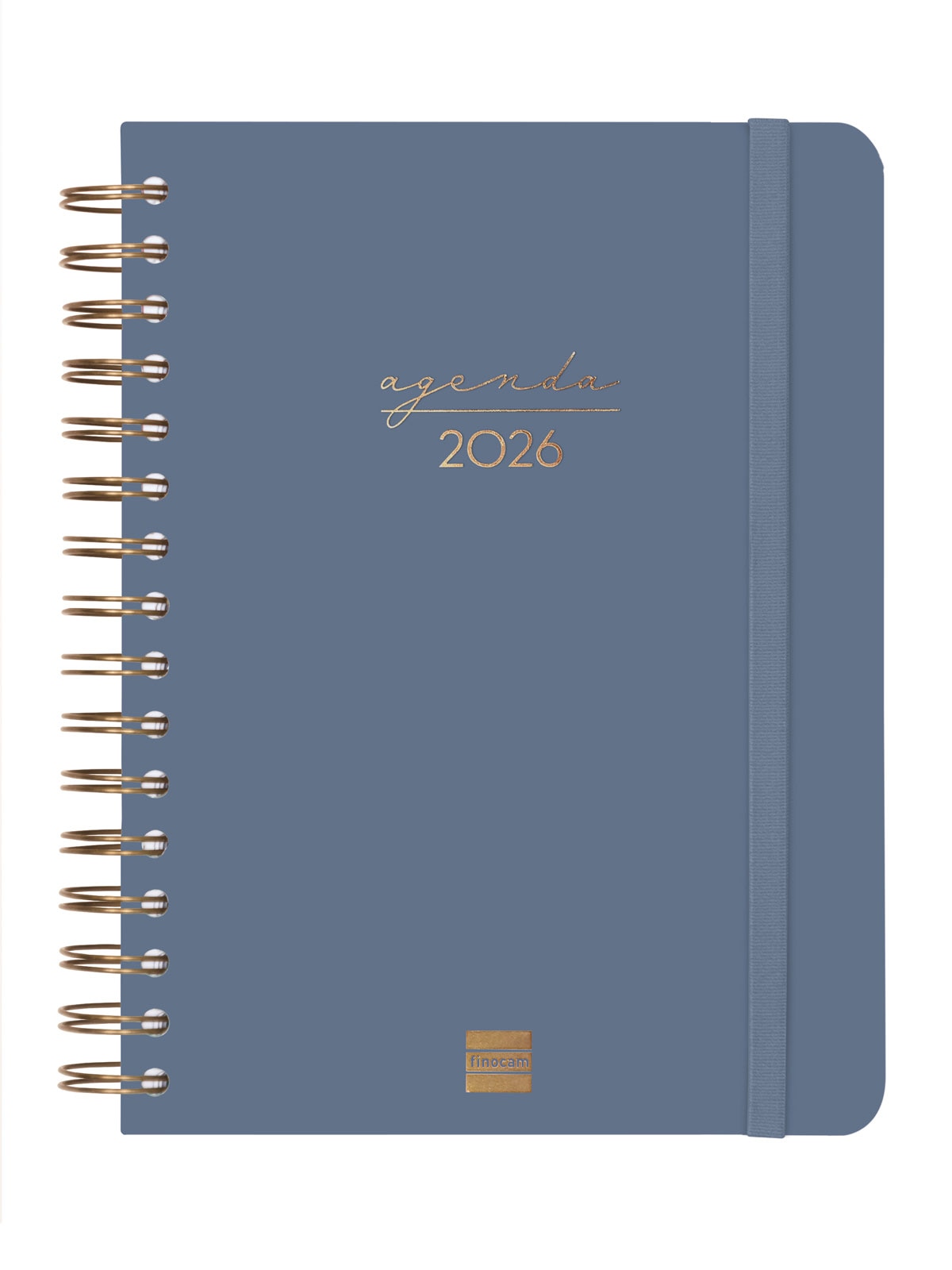 Imagem 0 de Agenda espiral dupla ano 2026 Trendy Alma E10-155x212 mm 1 Dia Página Finocam azul internacional multilingue