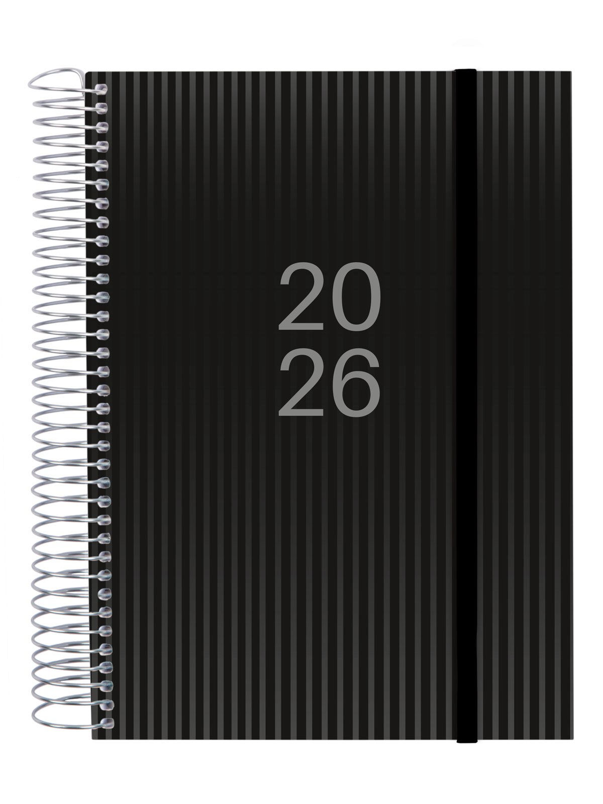 Agenda espiral año 2026 E10-155x212 mm 1 Día Página Finocam Rosa castellano 1