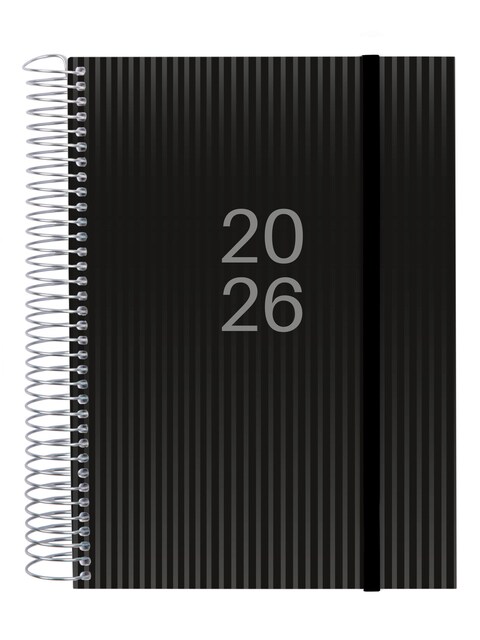 Imagen 0 de Agenda espiral año 2026 E10-155x212 mm 1 Día Página Finocam Rosa castellano