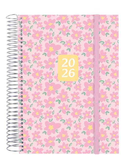 Imagen 0 de Agenda espiral año 2026 E10-155x212 mm 1 Día Página Finocam Negro castellano