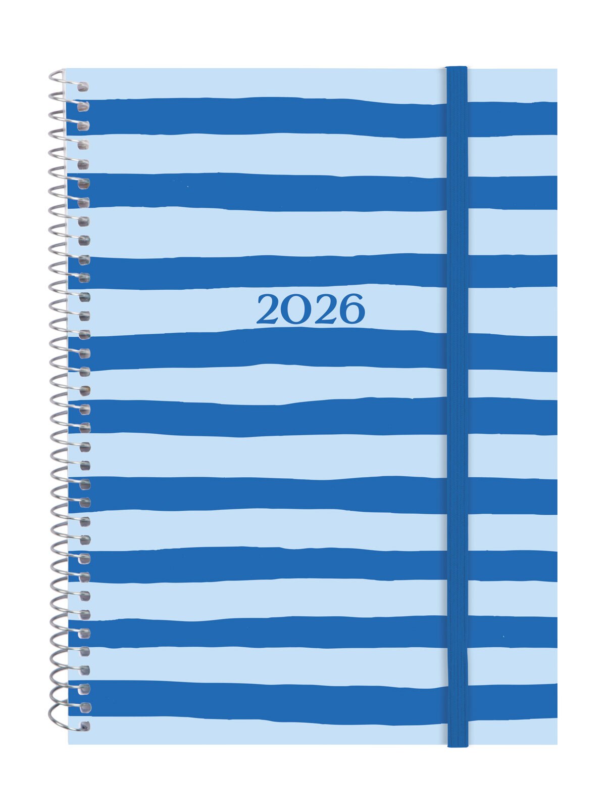 Agenda espiral año 2026 E10-155x212 mm Semana Vista Horizontal Finocam Verde castellano Celeste-1