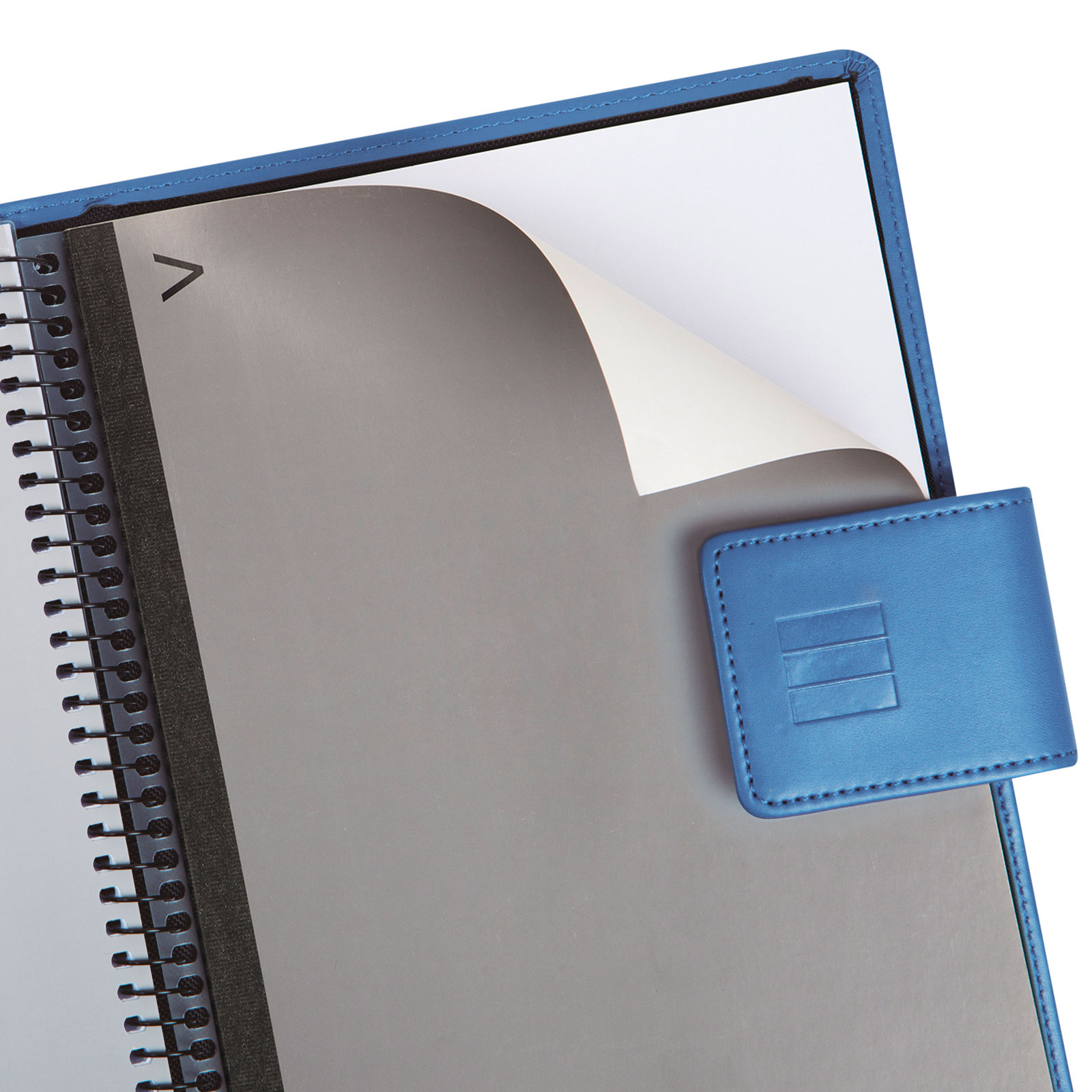 Agenda espiral con sobrecubierta y bloc de notas año 2026 Duouno E5-117x181 mm 1 Día Página Finocam azul castellano 4