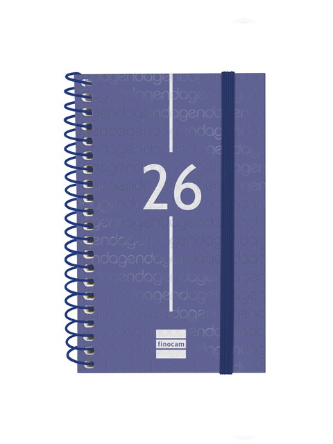 Imagen 0 de Agenda año 2026 Espiral Basics Year E3-79x127 mm Semana Vista Horizontal Finocam azul castellano