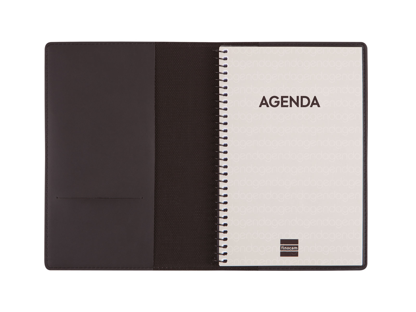 Agenda espiral con sobrecubierta y bloc de notas año 2026 Duoband E5-117x181 mm Semana Vista Horizontal Finocam negro castellano Negro-5