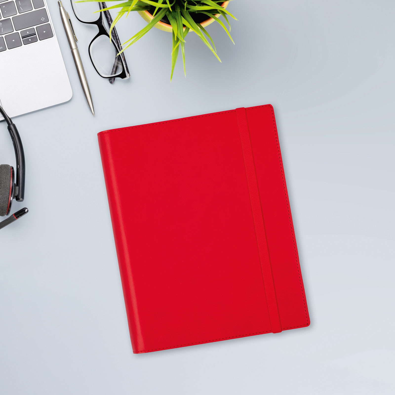 Agenda espiral con sobrecubierta y bloc de notas año 2026 Duoband E10-155x212 mm Semana Vista Horizontal Finocam rojo castellano Rojo-2