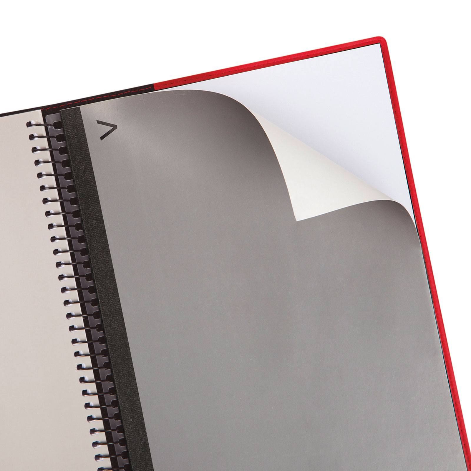 Agenda espiral con sobrecubierta y bloc de notas año 2026 Duoband E10-155x212 mm Semana Vista Horizontal Finocam rojo castellano Rojo-4