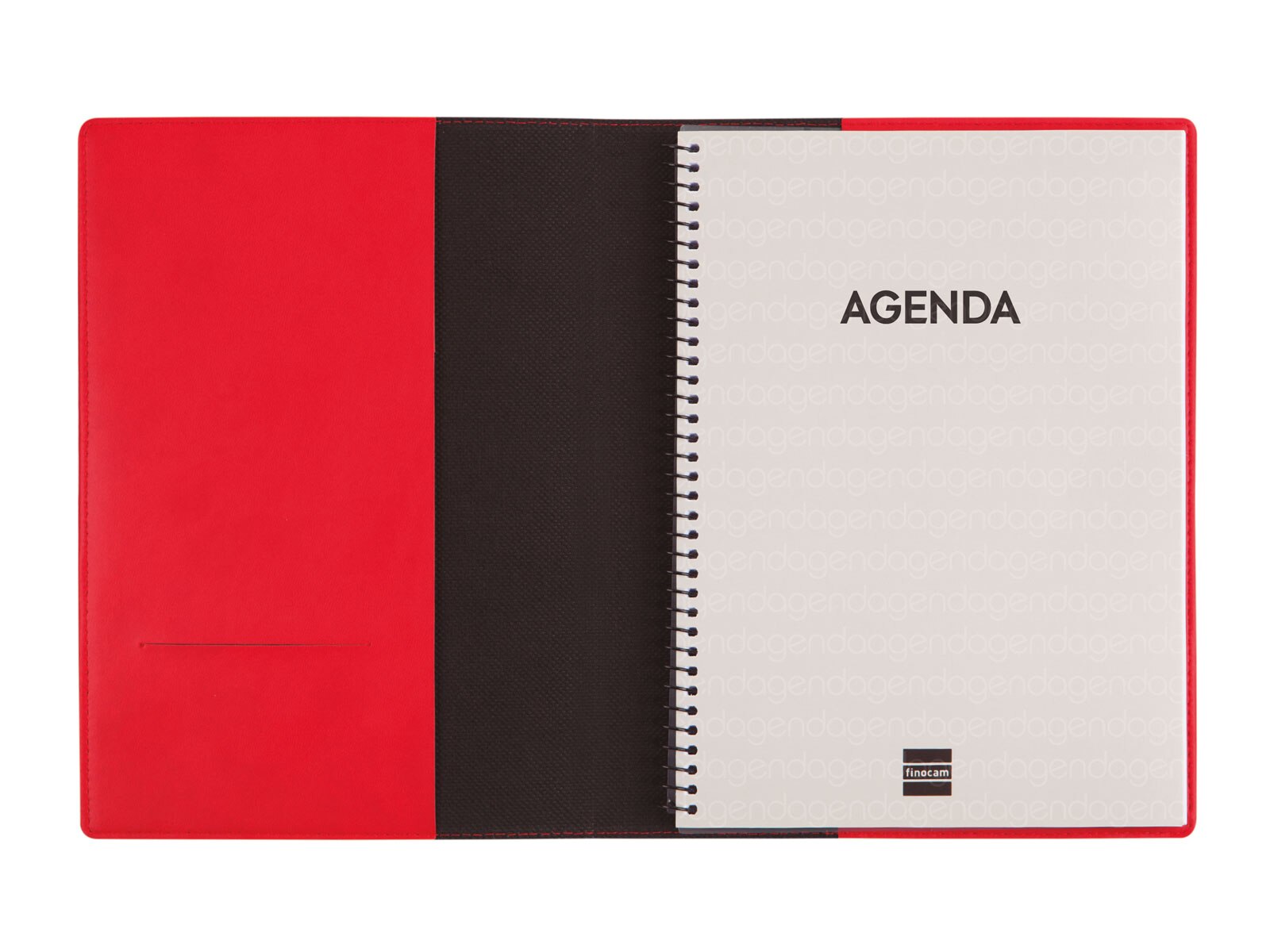 Agenda espiral con sobrecubierta y bloc de notas año 2026 Duoband E10-155x212 mm Semana Vista Horizontal Finocam rojo castellano Rojo-5