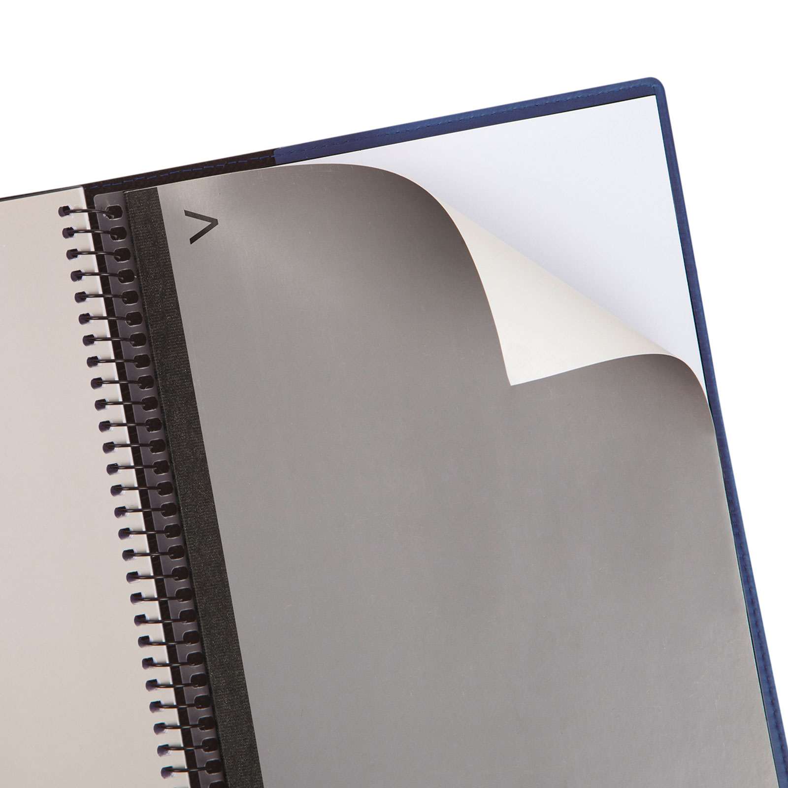 Agenda espiral con sobrecubierta y bloc de notas año 2026 Duoband E5-117x181 mm 1 Día Página Finocam azul castellano 4