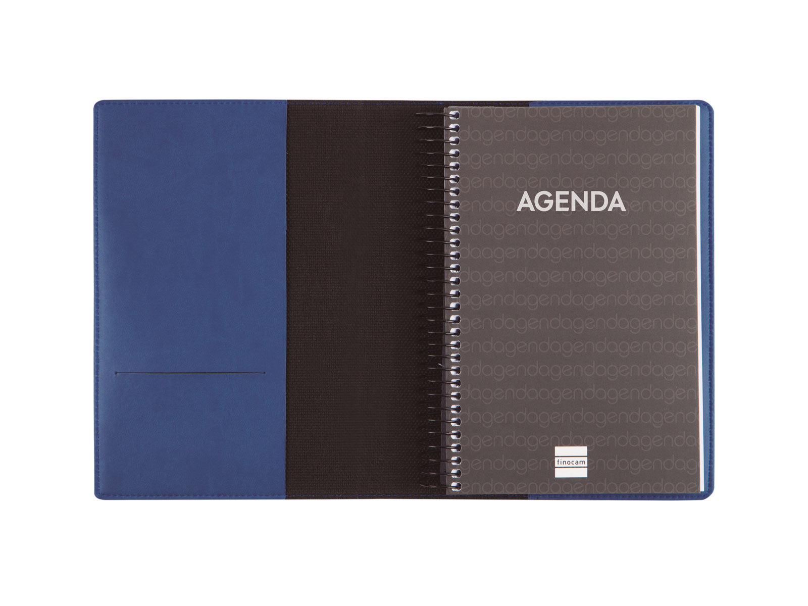 Agenda espiral con sobrecubierta y bloc de notas año 2026 Duoband E5-117x181 mm 1 Día Página Finocam azul castellano 5