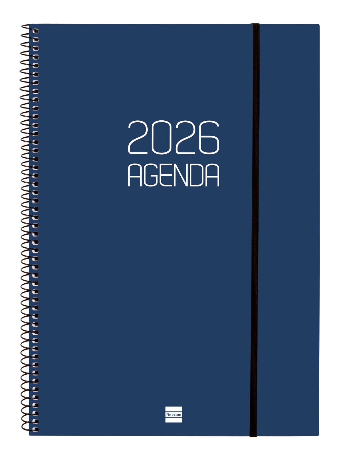 Agenda año 2026 Espiral Basics Opaque E40-210x297 mm Semana Vista Vertical Finocam azul catalán Azul-1