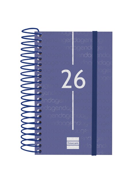 Imagen 0 de Agenda año 2026 Espiral Basics Year E3-79x127 mm 1 Día Página Finocam azul catalán