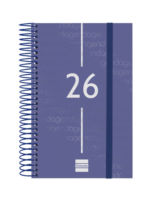 Imagen 0 de Agenda año 2026 Espiral Basics Year E5-117x181 mm 1 Día Página Finocam azul catalán