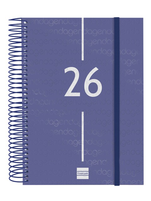 Imagen 0 de Agenda año 2026 Espiral Basics Year E10-155x212 mm 1 Día Página Finocam azul catalán