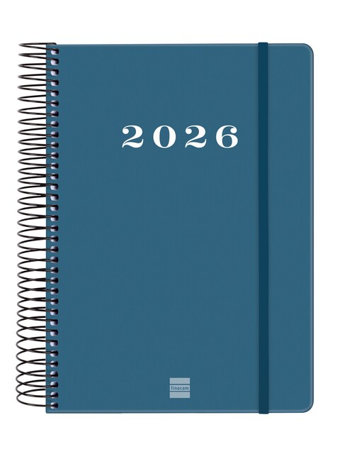 Imagen 0 de Agenda año 2026 Espiral Basics My E10-155x212 mm 1 Día Página Finocam azul catalán