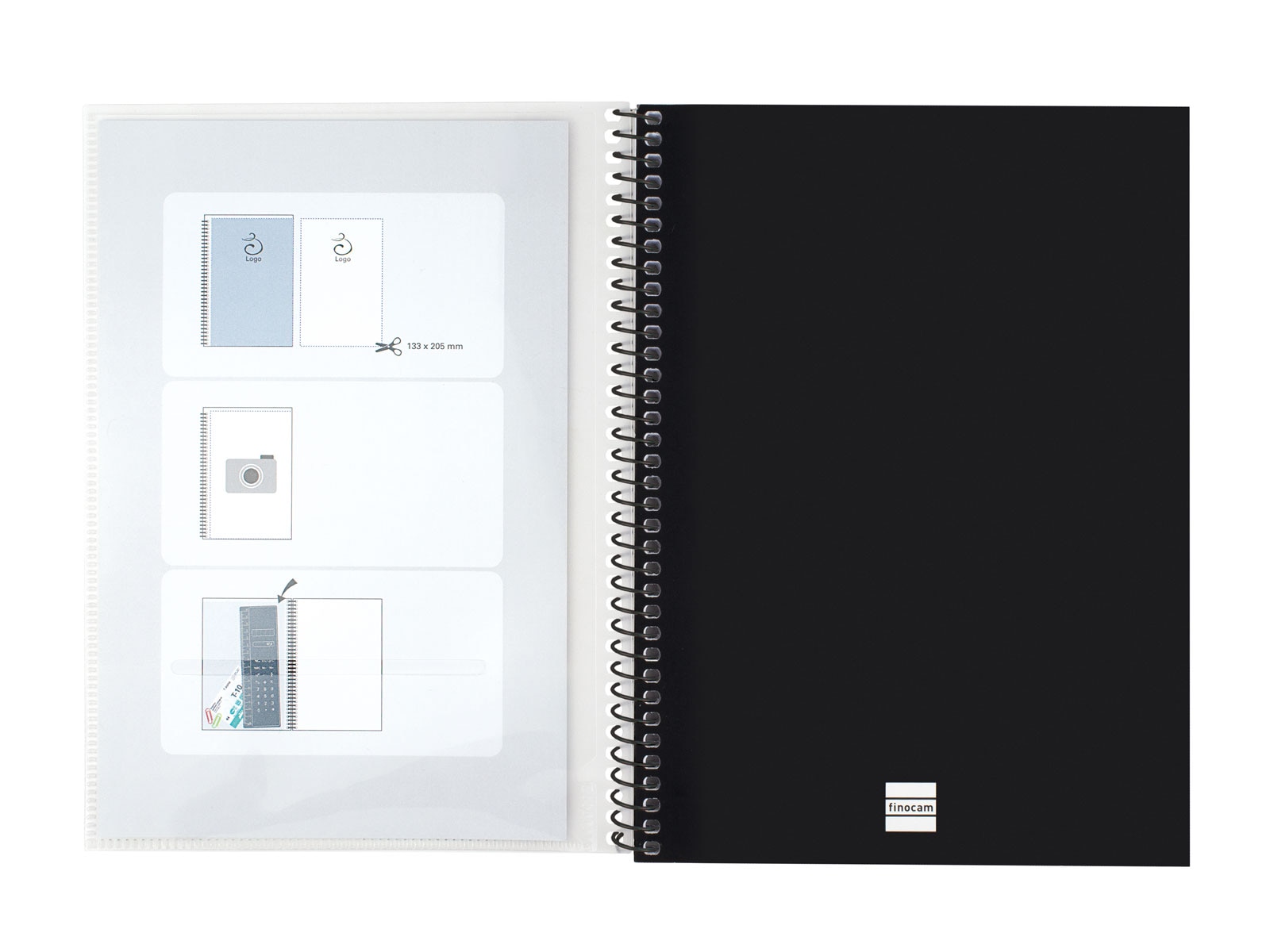 Agenda año 2026 Espiral Basics Personalizable E10-155x212 mm Semana Vista Horizontal Finocam catalán Multicolor-5